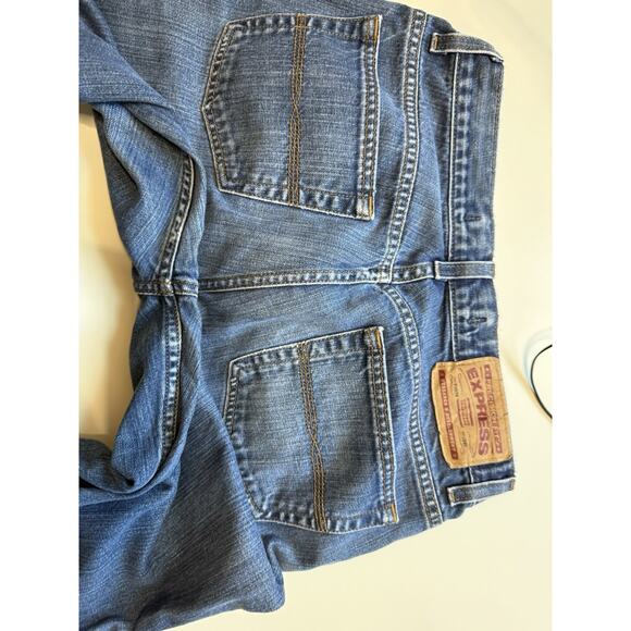 Vintage Y2K 90s Flare Jeans Express Women’s Size 8 Precision Fit Riot Siren - Picture 7 of 8